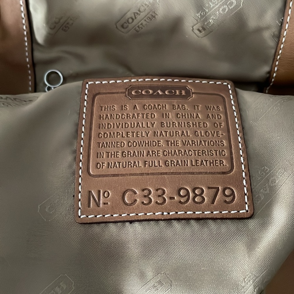 Vintage COACH Brown Leather Crossbody Bag NWT - Picture 9 of 11